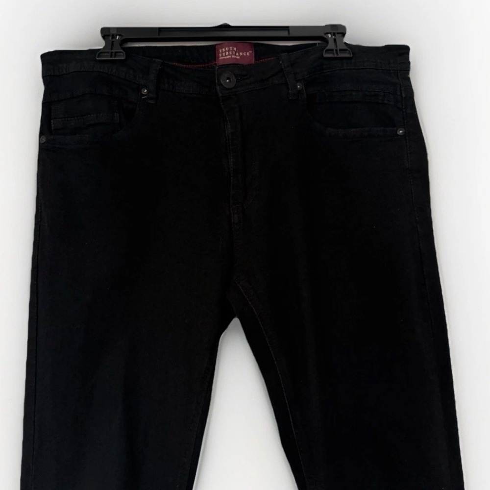 Truth Substance Stylish Black Skinny Jeans for Men 32/32 - Picture 5 of 16